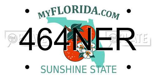 464NER Florida License Plate