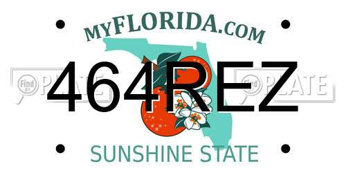 464REZ Florida License Plate