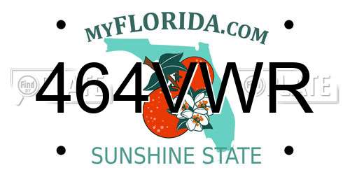 464VWR Florida License Plate