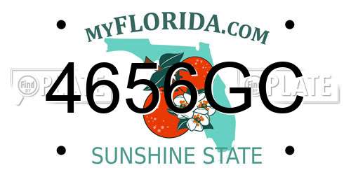 4656GC Florida License Plate