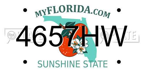 4657HW Florida License Plate
