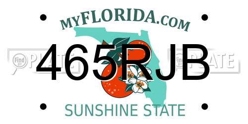 465RJB Florida License Plate