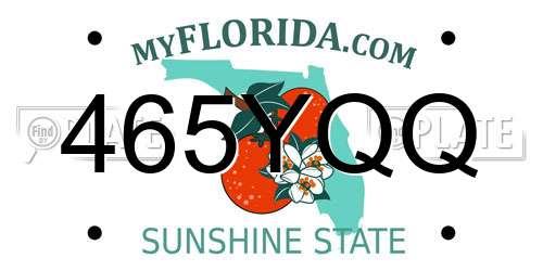465YQQ Florida License Plate