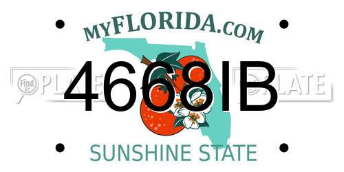 4668IB Florida License Plate