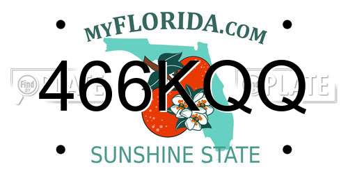 466KQQ Florida License Plate