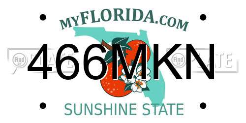 466MKN Florida License Plate