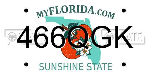 466QGK Florida License Plate