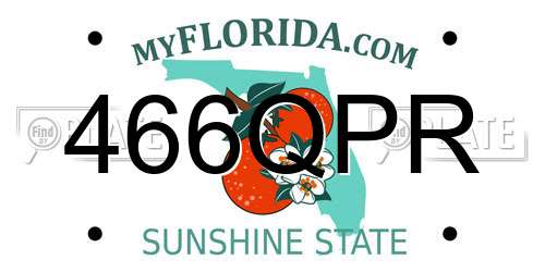 466QPR Florida License Plate