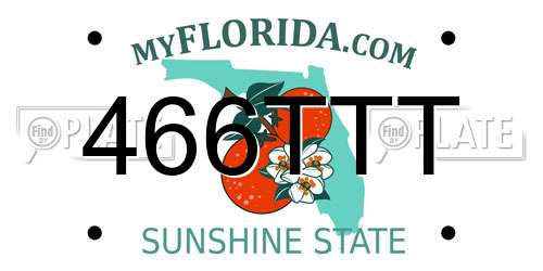 466TTT Florida License Plate