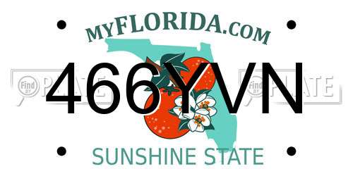 466YVN Florida License Plate