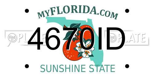 4670ID Florida License Plate