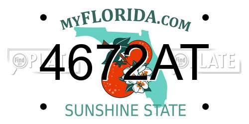 4672AT Florida License Plate