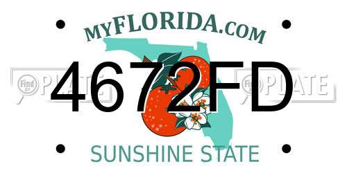 4672FD Florida License Plate
