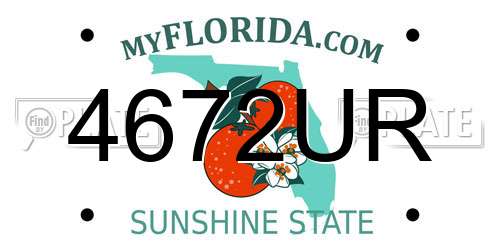 4672UR Florida License Plate