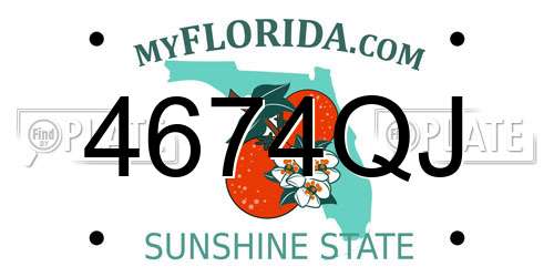 4674QJ Florida License Plate