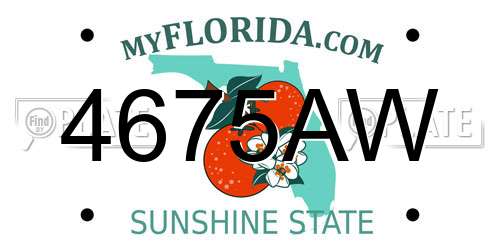 4675AW Florida License Plate