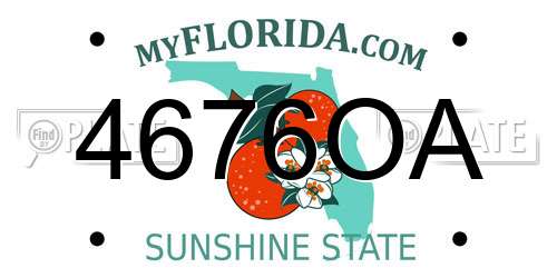 4676OA Florida License Plate