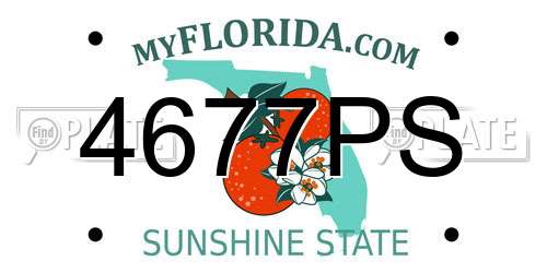 4677PS Florida License Plate