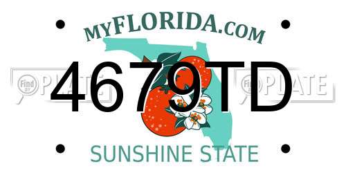 4679TD Florida License Plate