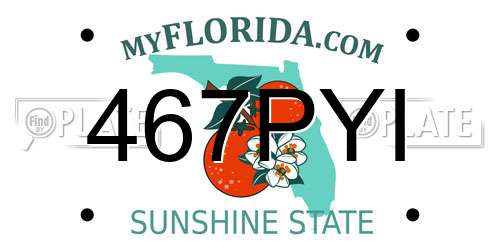 467PYI Florida License Plate