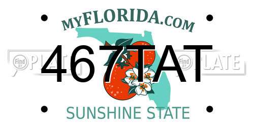 467TAT Florida License Plate