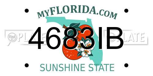 4683IB Florida License Plate