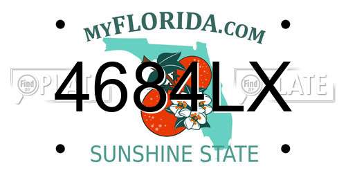 4684LX Florida License Plate