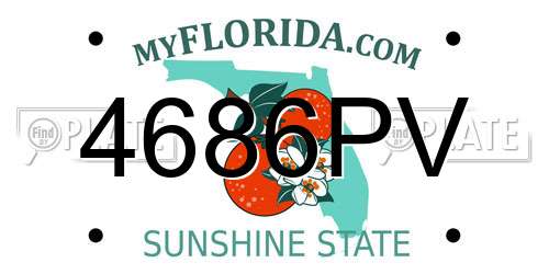 4686PV Florida License Plate