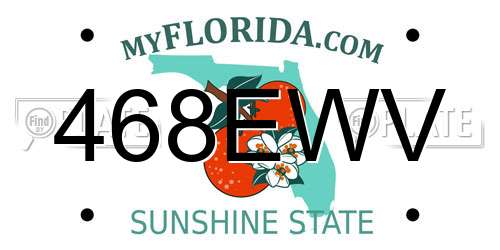 468EWV Florida License Plate