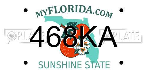 468KA Florida License Plate