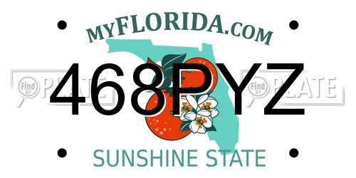 468PYZ Florida License Plate