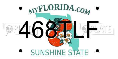 468TLF Florida License Plate