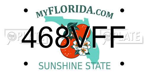 468VFF Florida License Plate