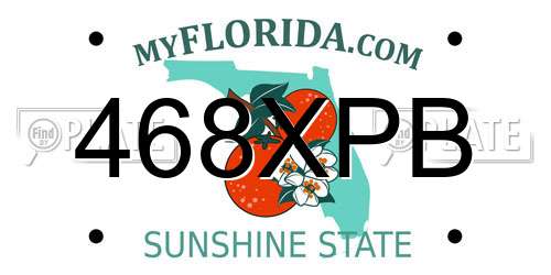 468XPB Florida License Plate