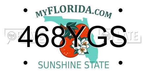 468YGS Florida License Plate