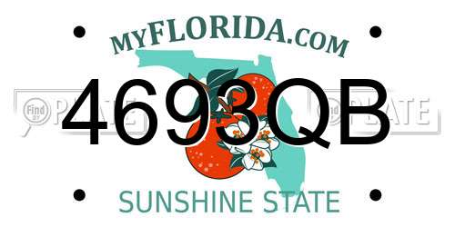 4693QB Florida License Plate