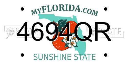 4694QR Florida License Plate