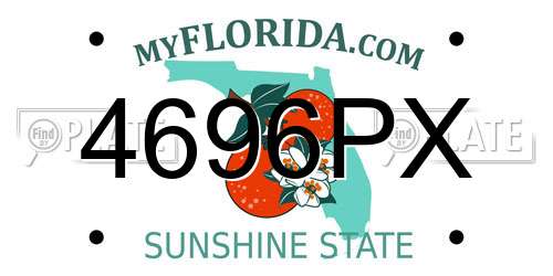 4696PX Florida License Plate