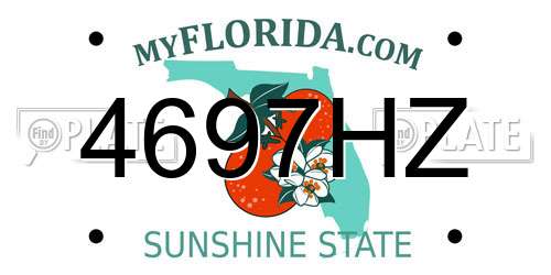 4697HZ Florida License Plate