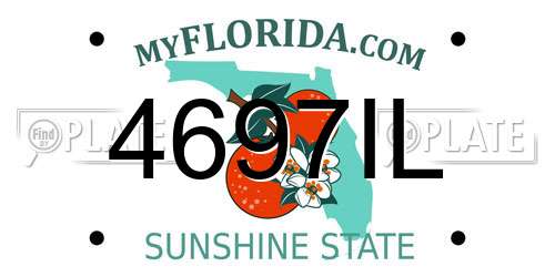 4697IL Florida License Plate