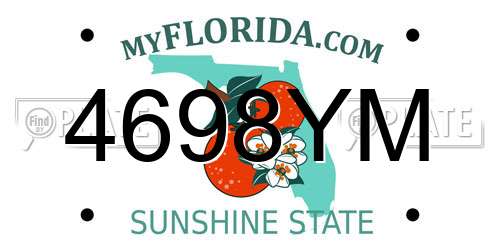 4698YM Florida License Plate