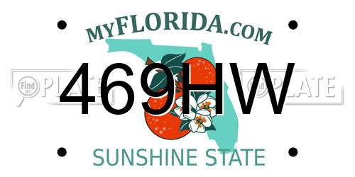 469HW Florida License Plate