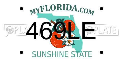469LE Florida License Plate
