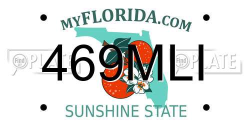 469MLI Florida License Plate