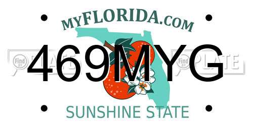 469MYG Florida License Plate