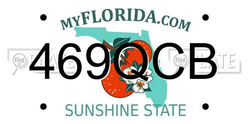 469QCB Florida License Plate
