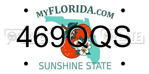 469QQS Florida License Plate