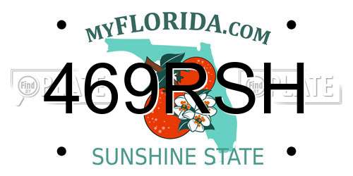 469RSH Florida License Plate