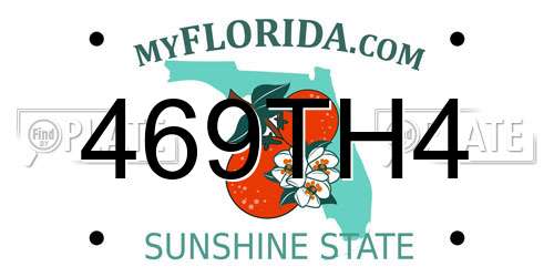 469TH4 Florida License Plate