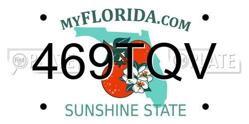 469TQV Florida License Plate